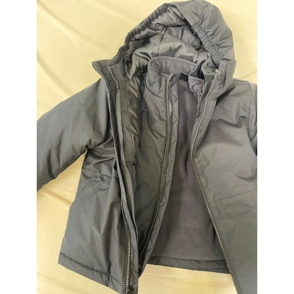 All in Motion Kids 3-in-1 Jacket Black Hooded Winter Coat S 6/7 9K9Z9L NEW